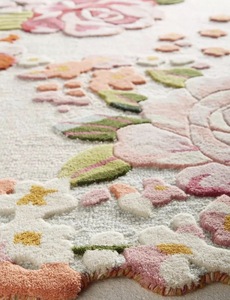 Tapis Kilim tufté à la main, motif floral 3D, en laine, à poils longs, avec envers en latex, lavable, antidérapant, pour salon, chambre, bureau - Product Image 5