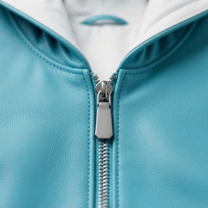 Chaqueta de Cuero Genuino con Capucha y Diseño Calado, Transpirable, Casual, con Cierre Frontal, Unisex, para Verano - Product Image 6
