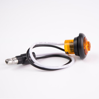 Feux de position latéraux LED ronds miniatures de 3/4 po avec montage à œillet et connecteurs bullet, étanches et scellés, pour bateaux, remorques et camions