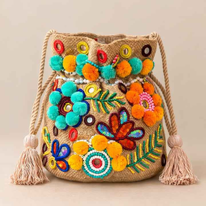Sacs cadeaux de mariage en coton écologique brodés, créatifs, avec fermeture à rabat, capacité personnalisée, sacs à main de mariage tendance, vente en gros - Product Image 1