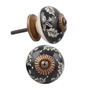 Boutons et tirettes en céramique de style moderne pour tiroirs pour cuisine chambre à coucher salle de bain salon armoires et commodes poignée de porte incluse - Product Image 1