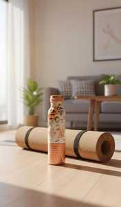 Bouteille d'eau en cuivre martelé à imprimé floral, bouteille à boire ayurvédique en cuivre pur, étanche, réutilisable, bouteille en cuivre écologique - Product Image 3