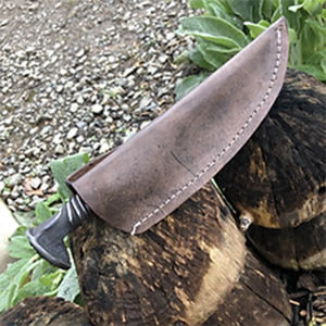 Couteau de cuisine Burraq artisanal en acier carbone forgé, style médiéval antique - Lame multifonctionnelle non réglable, idéal pour le bricolage (DIY) et les cadeaux (OEM) - Product Image 3