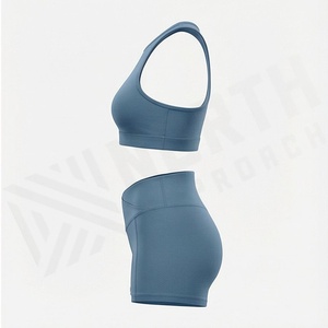 ชุดโยคะผู้หญิง กางเกงขาสั้นรัดรูปยกกระชับก้น กันน้ำ พร้อมคุณสมบัติพิเศษ ชุดออกกำลังกาย ฟิตเนส กีฬา แอคทีฟแวร์ - Product Image 3