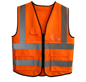 Chaleco de Seguridad de Alta Visibilidad de Poliéster, Reflectante, con Cierre y Bolsillos, Unisex, Certificado EN, Resistente a Ácidos, para Trabajo - Product Image 4