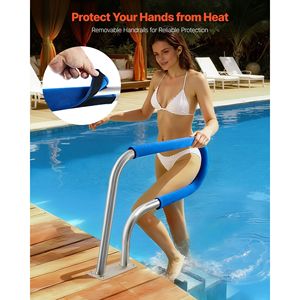Corrimano per Piscina in Acciaio Inox 304 Resistente 31 X 22 Pollici, Capacità di Carico 220 Libbre, Ringhiera Antiscivolo Rimovibile - Product Image 4