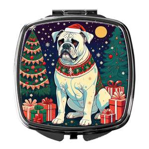 Miroir de maquillage de voyage compact blanc pour femmes cadeau de miroir cosmétique de poche pliant de Noël pour les filles - Product Image 1