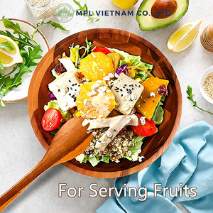 Tazón de Servir Segmentado de Madera de Acacia Pulida de Ho Chi Minh, Ecológico, Estilo Americano, Grande, Hecho a Mano para Uso Doméstico - Product Image 6