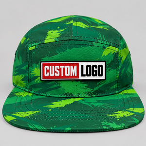 Gorra de 5 Paneles Personalizada con Logotipo de Goma, Visera Plana, Impresión Personalizada, Fabricada en Vietnam, Fabricante OEM de Gorras - Product Image 1