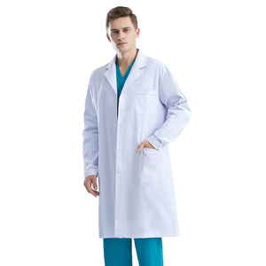 Bata de Laboratorio Blanca Unisex de Manga Larga, Batas Médicas para Estudiantes, Uniforme para Ciencias, Bata Blanca para Hombres y Mujeres - Product Image 5