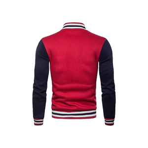 Chaqueta Varsity Unisex de Calidad Duradera con Cuello Alto, Diseño Geométrico y de Parches, Logotipo Frontal, Invierno, Sin Olor, Ecológica - Product Image 3