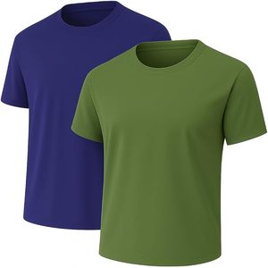 T-shirt pour homme en polyester/coton imprimé sérigraphié, anti-plis, écologique, respirant, léger, séchage rapide, col en V, pour usage quotidien - Product Image 6