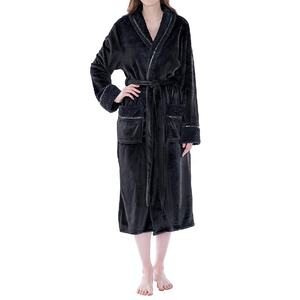 Accappatoi personalizzati in flanella <span class=keywords><strong>Jacquard</strong></span> multi-size per uomo o donna Hilton Hotel Shower Spa 100% poliestere <span class=keywords><strong>accappatoio</strong></span> in pile corallo - Product Image 2