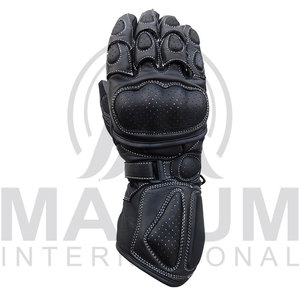 Gants de course en cuir à doigts entiers avec revêtement antidérapant pour la conduite en extérieur, unisexe - Product Image 3