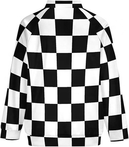Chaqueta Cortavientos de Carreras con Estampado Personalizado, Blanca y Negra, con Nombre Personalizado del Equipo, Talla Grande, con Cremallera, Chaqueta Anorak de Dos Tonos - Product Image 2
