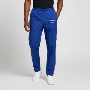 Pantalons de jogging amples à jambe large avec patchs brodés imprimés personnalisés OEM, style vintage délavé à l'acide - Product Image 2