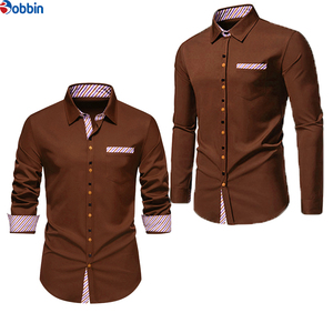 เสื้อเชิ้ตผู้ชายลำลองคุณภาพพรีเมียม พิมพ์ลายหลากสี แขนยาว ผ้าฝ้าย 100% ดีไซน์สวยหรู - Product Image 6