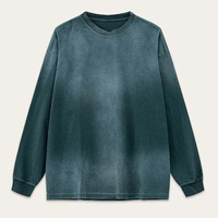 Sudadera Casual de Algodón y Fibra de Bambú para Mujer, Lavada con Ácido, con Apliques Frontales, Diseño Personalizable, Gran Venta