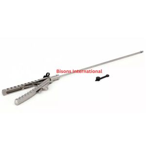 BISONS Portaagujas Laparoscópico al por Mayor 5x330mm Tipo V con Mandíbula Curva TC Instrumento Quirúrgico - Product Image 2