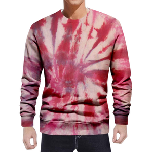Sudadera Unisex con Cuello Redondo y Estampado Tie-Dye, Corte Regular, Tejida, Informal, para Otoño - Product Image 5