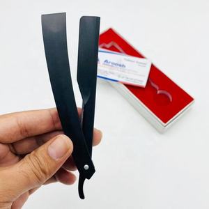 Maquinilla de afeitar profesional desechable de acero inoxidable al por mayor, herramienta de afeitado corporal manual sostenible, negra certificada - Product Image 2