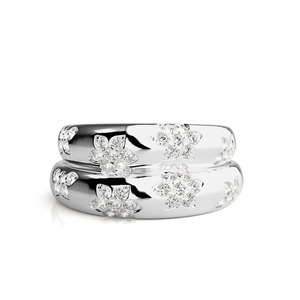 Bindi Jewels 925 Sterling Silver Christian Floral <b>Couple</b> Rings Third Party Certified - Product Image 3