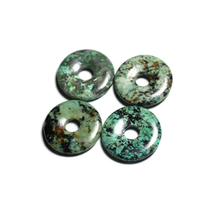 Donuts en cristal naturel, turquoise africaine, pierre précieuse, pierre de cristal, pierres précieuses Reiki, donuts de guérison, agate - Product Image 3