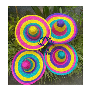 Chapeau de paille mexicain naturel le plus vendu pour les décors de fiesta, la décoration murale de restaurants, les événements culturels et les collections de souvenirs - Product Image 1