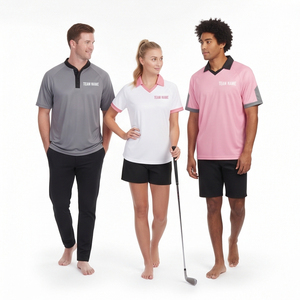 Maillot de golf personnalisé unisexe à manches courtes, léger et performant, pour homme et femme - Product Image 4