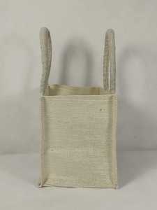 Sac cadeau personnalisé en jute avec fenêtre transparente en PVC et poignée, idéal pour les promotions de fêtes et d'entreprise - Product Image 3