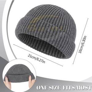<b>Beanie</b> <b>Hat</b> Soft Knit Winter Warm Stretch Comfortable Casual Unisex Adjustable Everyday Outdoor Travel Cotton/<b>Wool</b> High Quality - Product Image 3