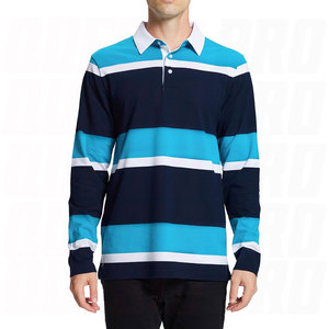 Chemises polo personnalisées de la Ligue nationale de rugby, vert marine, logo personnalisé, entraînement, coton, polyester, couleur unie - Product Image 2