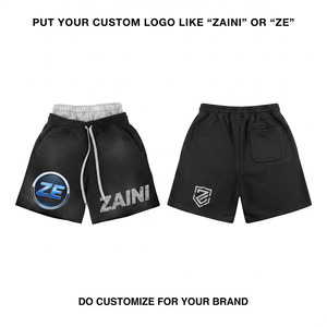 Men Solid Sporty 320 GSM Premium Cotton Fleece Relaxed Fit Drawstring <b>Shorts</b> Custom Logo Solid Colors Waterproof Breathable - Product Image 1