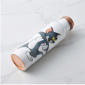 Tom and Jerry Cartoon <b>Stainless</b> <b>Steel</b> <b>Water</b> <b>Bottle</b> with Copper Lid Bullet Shape Metal Tumbler - Product Image 2