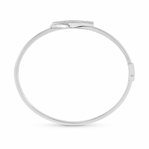Bracelet manchette en argent sterling 925 pour femme avec diamant rond en moissanite et nœud papillon – Bijou romantique - Product Image 5