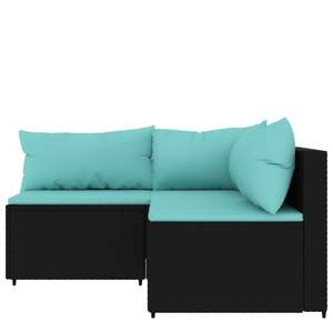 Conjunto de Muebles de Jardín Color Negro y Azul Agua para Sofás de Patio - Product Image 3