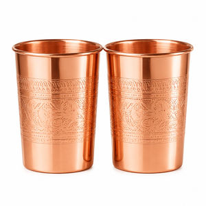 Juego de Vasos de Cobre Puro Hechos a Mano para la Salud y Desintoxicación, Diseño de Diamante Martillado, Taza de Agua de Cobre para el Hogar - Product Image 4