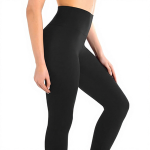 Pantalon Legging Taille Haute Respirant en Velours Fin Style Vintage Uni avec Poches Longueur Intégrale pour l'Été - Product Image 3