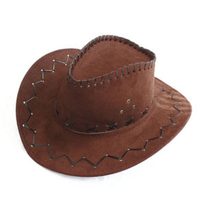 Nuevos Sombreros de Vaquero Americanos Personalizados de Cuero de Ante Rosa para Hombre, Estilo Western, de 5 Paneles, para las Cuatro Estaciones, Venta al Por Mayor de Fábrica - Product Image 3