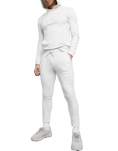 New Arrival Design Your Own <b>Plain</b> Cotton Men's <b>Plain</b> <b>Tracksuits</b> With Drawstring Hoodie Cheap Custom <b>Tracksuit</b> - Product Image 3