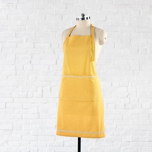 Tablier, double poche, lien réglable, tablier multi-usages lavable pour la maison, la cuisine, les chefs et les professionnels Jaune Or - Product Image 1
