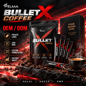กาแฟคีโตไดเอทสำเร็จรูปชนิดขม ผสม MCT และแอล-คาร์นิทีน น้ำตาลน้อย ให้พลังงาน พร้อมรับผลิตแบรนด์ส่วนตัว มาเลเซีย - Product Image 1