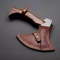 Tête de marteau en acier à haute teneur en carbone de qualité supérieure avec manche en bois de rose et revêtement en cuir et poignée