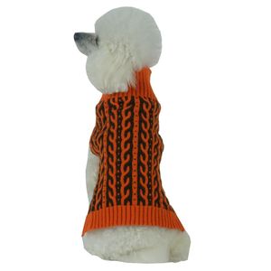 Maglione per Cani di Design Armonioso, Bicolore, Lavorato a Maglia con Cavo Pesante, Abbigliamento per Animali Domestici - Product Image 2