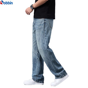 กางเกงยีนส์ทรงหลวมผู้ชายขายดี คุณภาพเยี่ยม สไตล์ฮิปฮอป สำหรับฤดูใบไม้ผลิ แต่งลายปัก เทคนิคการซักแบบวินเทจ สตรีทแวร์ - Product Image 4