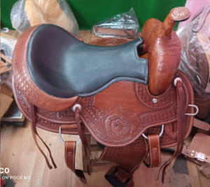 Selle Western rembourrée confortable pour le cavalier et le cheval Selle d'équitation Western Pleasure Trail avec conception personnalisée - Product Image 4
