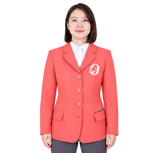 Coral Red Equestrian <b>Jacket</b> for <b>Women</b> Slim Fit Riding Blazer Professional Horse Riding Competition Coat Customized Wholesale - Product Image 1