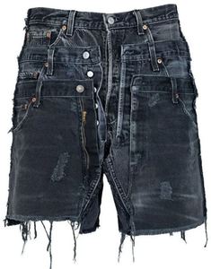 Shorts en jean vintage pour hommes, style cargo, coton confortable, séchage rapide, vêtements décontractés d'été, 220g, vente en gros, fabricant d'usine, pas cher - Product Image 5