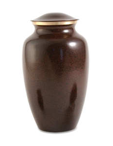Natural Green and Bronze Swirl Cremation Urn with <b>Stone</b> Look Finish for Elegant <b>Memorial</b> Tribute - Product Image 5