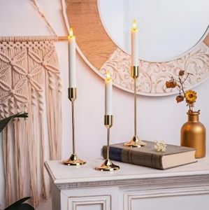 Ensemble de porte-bougies classiques dorés et blancs, support métallique élégant, décoration polyvalente pour la maison et les mariages, vente en gros sur le marché d'exportation - Product Image 2
